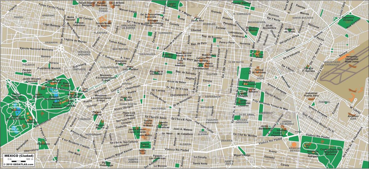 میکسیکو شہر کی سڑک کے نقشے
