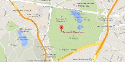 Chapultepec پارک کا نقشہ