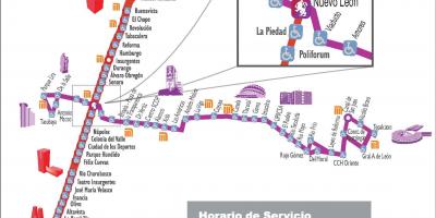نقشہ کے metrobus میکسیکو سٹی