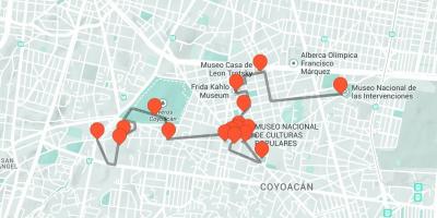 نقشہ میکسیکو کے شہر چلنے کے دورے کے