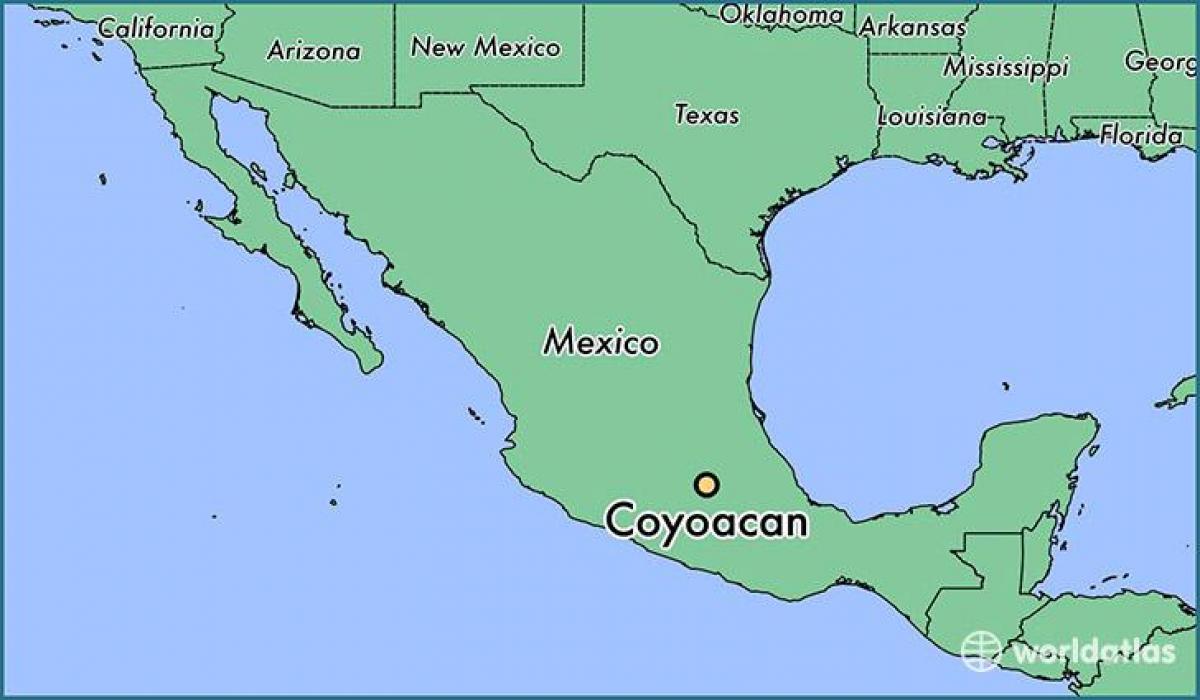 coyoacan میکسیکو شہر کا نقشہ