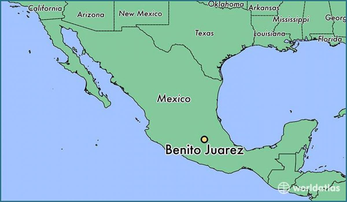 بینیتو juarez میں میکسیکو کا نقشہ