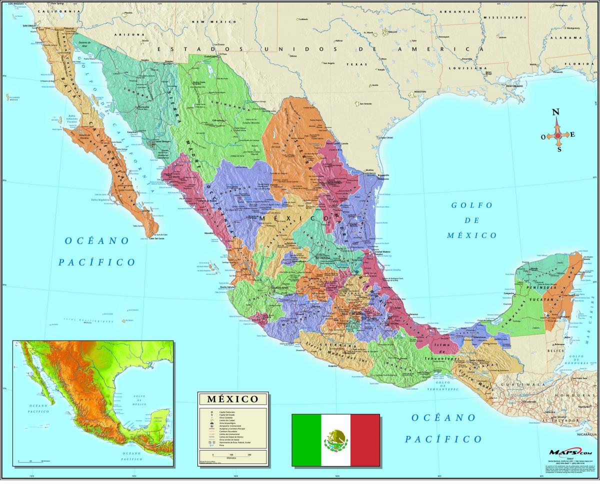 نقشہ میکسیکو کے شہر زپ کوڈ