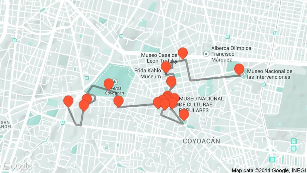 نقشہ میکسیکو کے شہر چلنے کے دورے کے