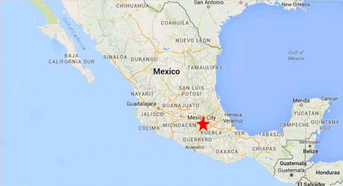 میکسیکو کے دارالحکومت کا نقشہ