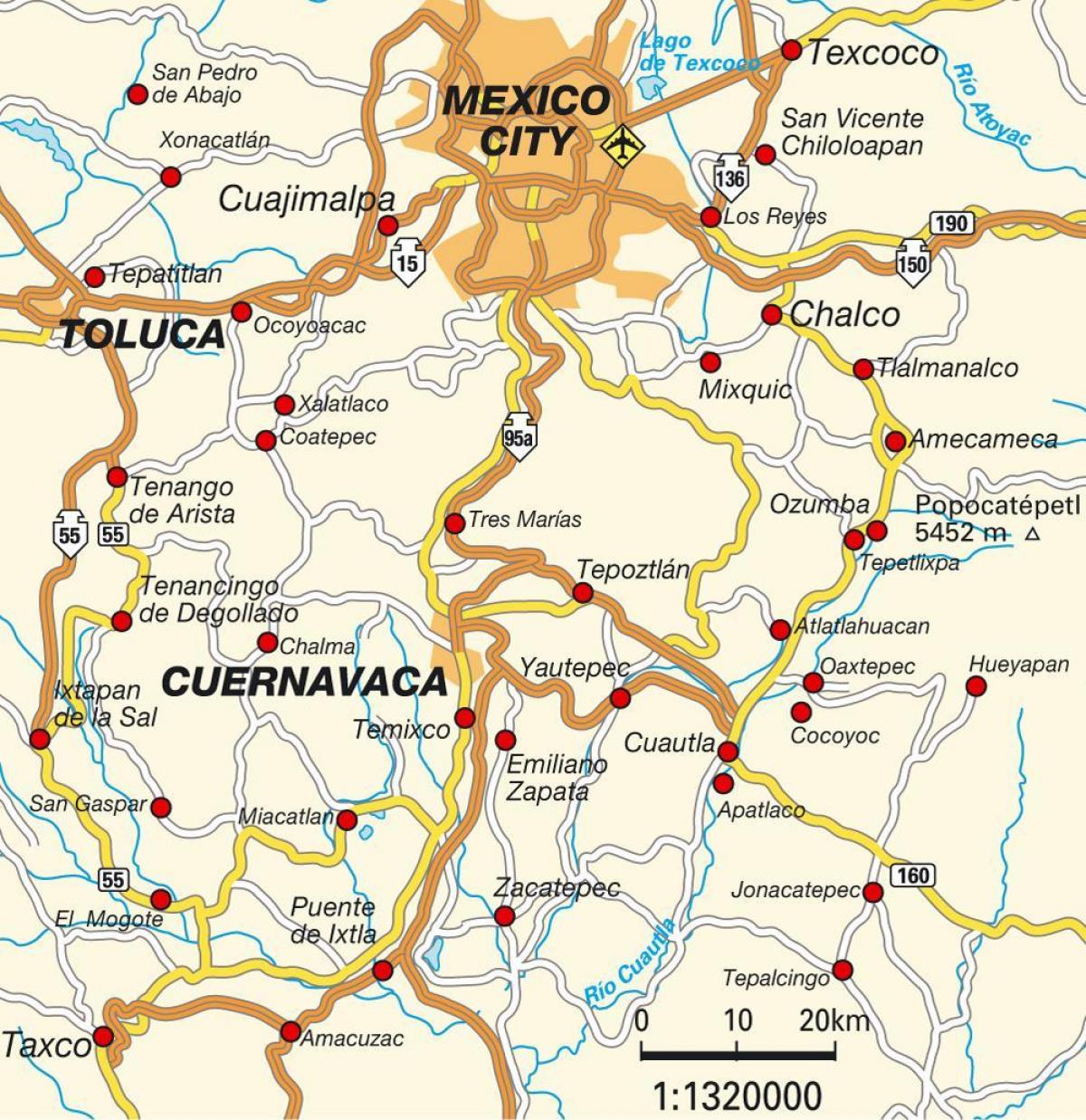 سیوداد میکسیکو کا نقشہ