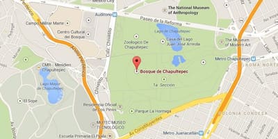 Chapultepec پارک کا نقشہ
